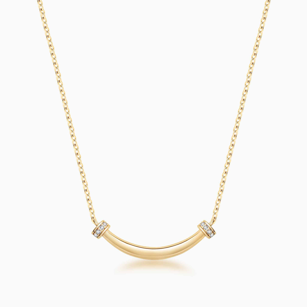 Smile Necklace in 14k Gold with Diamonds